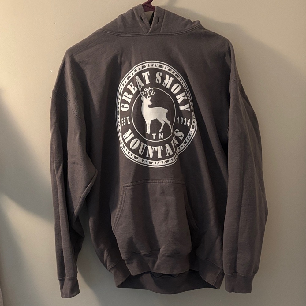 Gray Great Smoky Mountains Hoodie